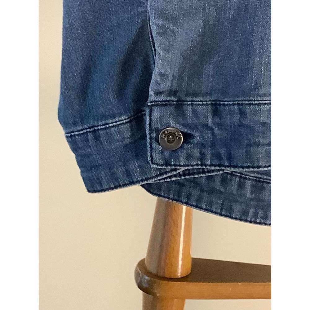 Womens 2X One World Denim Jacket Button Up Long Sleeve Jean Coat Festival Fall - Picture 5 of 7